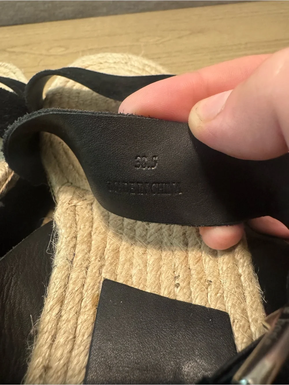 rag & bone Black Suede Platform Espadrille Sandals
